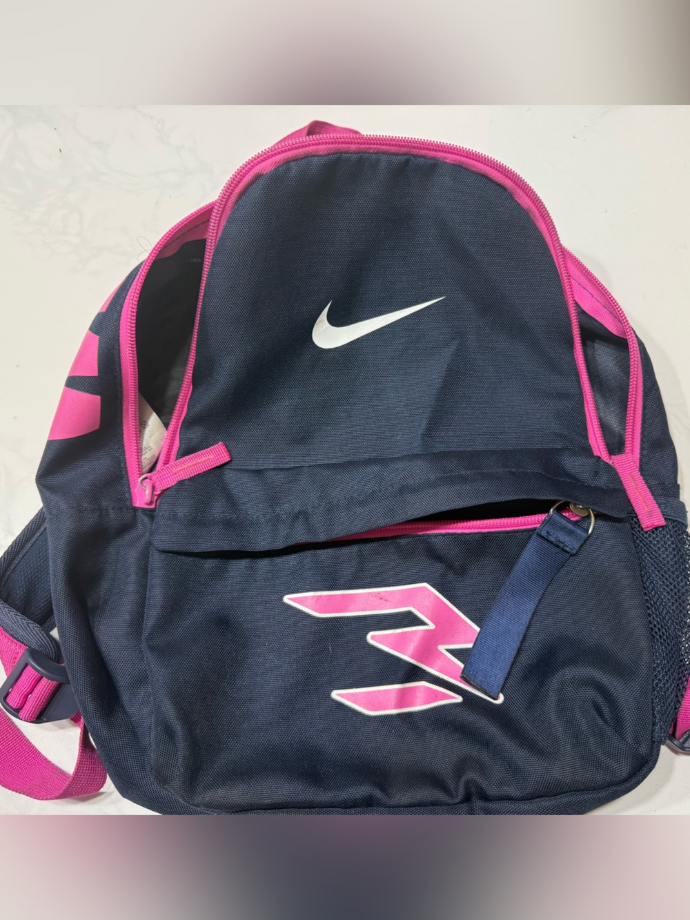 Nike Kids Navy & Pink Backpack - Lightweight School Bag